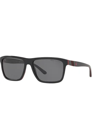 Ralph Lauren Man Sunglasses PH4153 - Frame color: Shiny Black/Red/Black, Lens color: