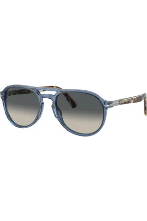 Persol Unisex Sunglasses PO3235S - Frame color: Transparent Navy, Lens color: