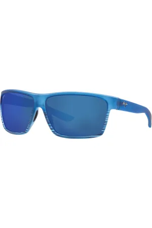 Maui Jim Unisex Sunglasses Alenuihaha - Frame color: Blue Black Havana, Lens color: