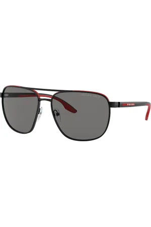 Prada Man Sunglasses PS 50YS - Frame color: Black/Red, Lens color: