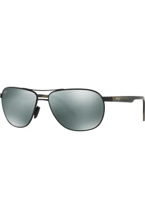 Maui Jim Unisex Sunglasses 728 Castles - Frame color: Black Matte, Lens color: