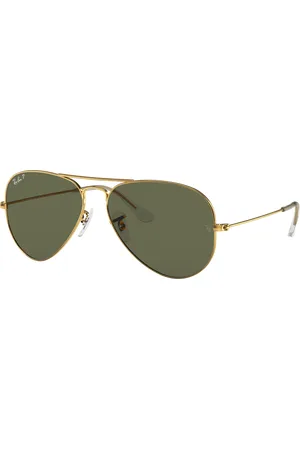 Ray-Ban Unisex Sunglasses RB3025 Aviator Classic - Frame color: Arista Gold, Lens color: