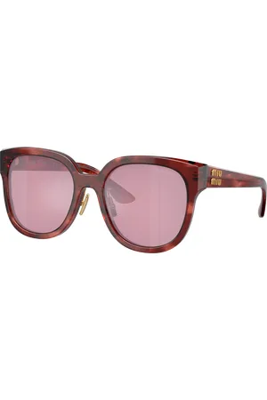 Miu Miu Woman Sunglasses MU 01ZS - Frame color: Striped Garnet, Lens color: