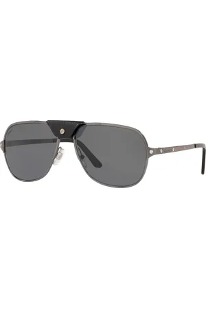 Cartier Unisex Sunglasses CT0165S - Frame color: Black, Lens color: