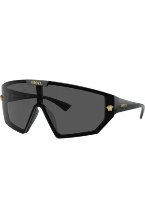 VERSACE Unisex Sunglasses VE4461 - Frame color: Black, Lens color: Dark Grey/Mirror Gold