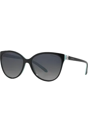 Tiffany & Co. Woman Sunglasses TF4089B - Frame color: Black On Tiffany Blue, Lens color: