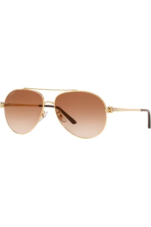Cartier Woman Sunglasses CT0233S - Frame color: Gold Shiny, Lens color: