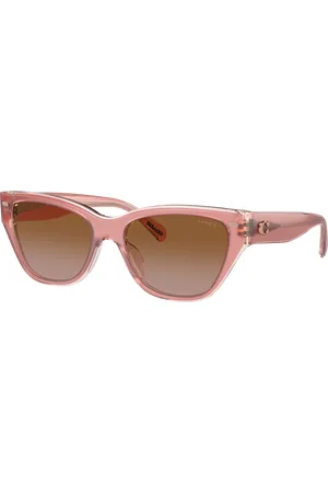 Coach Woman Sunglasses HC8370U CH570 - Frame color: Milky Pink/Transparent Pink, Lens color: