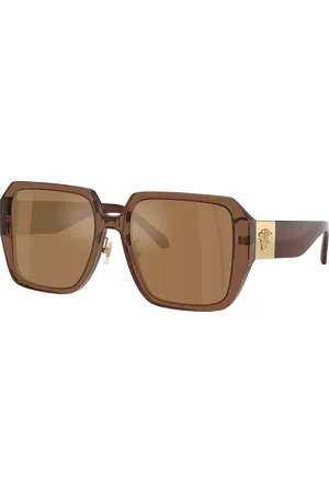 VERSACE Woman Sunglasses VE4472D - Frame color: Transparent Dark Brown, Lens color: