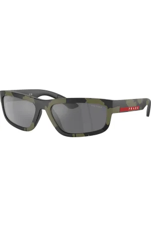 Prada Man Sunglasses PS 05ZS - Frame color: Green Mimetic Rubbered, Lens color: