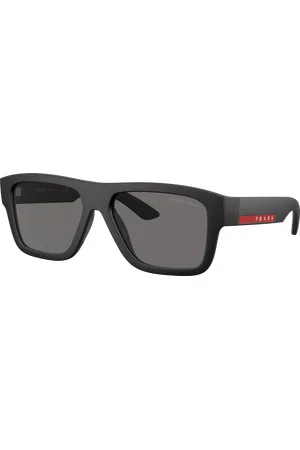 Prada Man Sunglasses PS 04ZS - Frame color: Black Rubbered, Lens color: