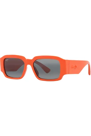 Maui Jim Unisex Sunglasses Kupale - Frame color: Orange, Lens color: