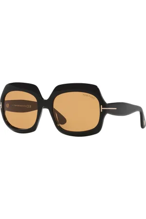 Tom Ford Woman Sunglasses Ren - Frame color: Black Shiny, Lens color:
