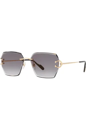 Cartier Woman Sunglasses CT0466S - Frame color: Gold, Lens color: