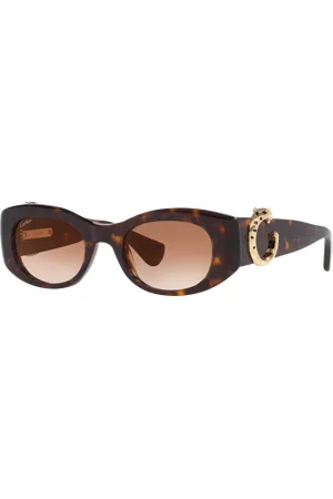Cartier Woman Sunglasses CT0472S - Frame color: Tortoise, Lens color: