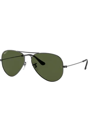 Ray-Ban Unisex Sunglasses RB3025 Aviator Classic - Frame color: Gunmetal, Lens color: