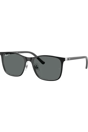 Ray-Ban Unisex Sunglasses RB9551S Kids - Frame color: Black On Silver, Lens color: