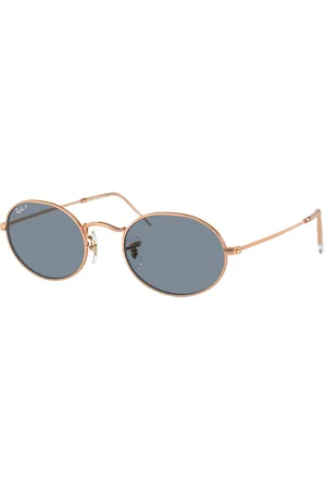 Ray-Ban Unisex Sunglasses RB3547 Oval Metal - Frame color: Rose Gold, Lens color: