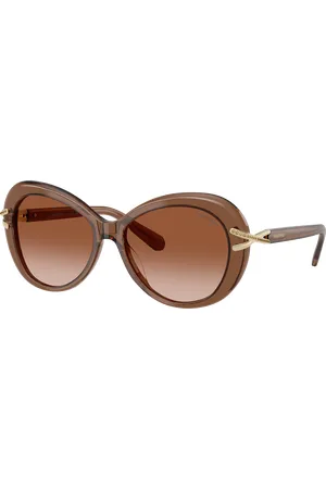 Swarovski Woman Sunglasses SK6026 - Frame color: Transparent Brown, Lens color: