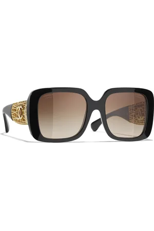 CHANEL Woman Sunglasses Square Sunglasses CH5532 - Frame color: Black, Lens color:
