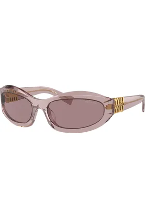 Miu Miu Woman Sunglasses MU 14ZS - Frame color: Mauve Trasparent, Lens color: