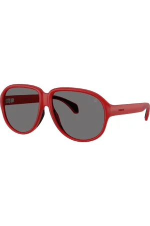 Moncler Unisex Sunglasses ME8001 Halcyonne - Frame color: Milky Red, Lens color: