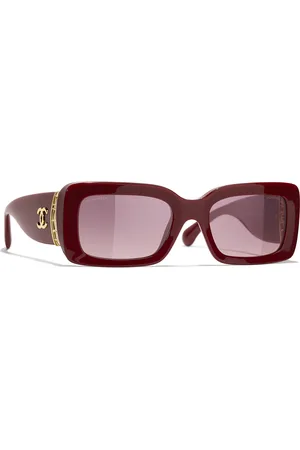 CHANEL Woman Sunglasses Rectangle Sunglasses CH5534 - Frame color: Browny Red, Lens color: