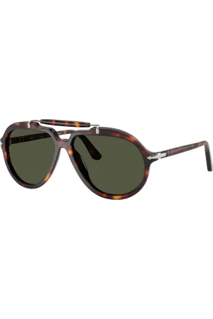 Persol Unisex Sunglasses PO0202S - Senna Series - Frame color: Havana, Lens color:
