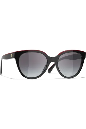 CHANEL Woman Sunglasses Square Sunglasses CH5414 - Frame color: Black, Lens color: