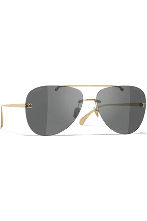 CHANEL Woman Sunglasses Pilot Sunglasses CH4285T - Frame color: Gold, Lens color: