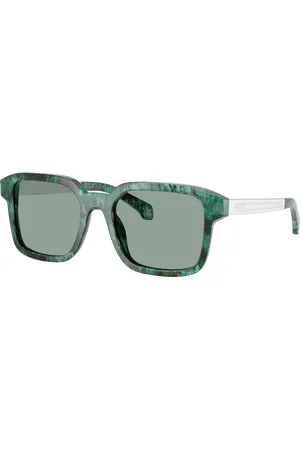 Moncler Unisex Sunglasses ME6006 Quaderna - Frame color: Havana Green, Lens color: