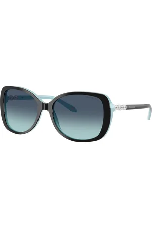 Tiffany & Co. Woman Sunglasses TF4121B - Frame color: Black On Tiffany Blue, Lens color: