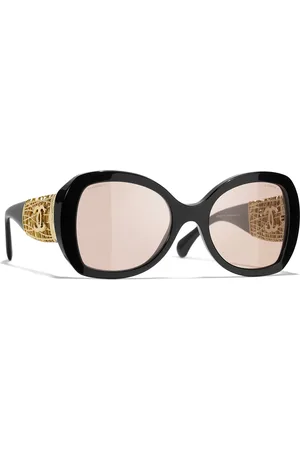 CHANEL Woman Sunglasses Butterfly Sunglasses CH5531A - Frame color: Black, Lens color: