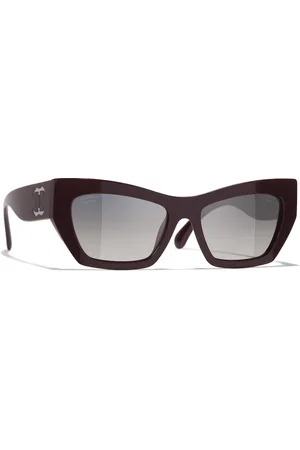CHANEL Woman Sunglasses Cat Eye Sunglasses CH5527 - Frame color: Aubergine, Lens color: