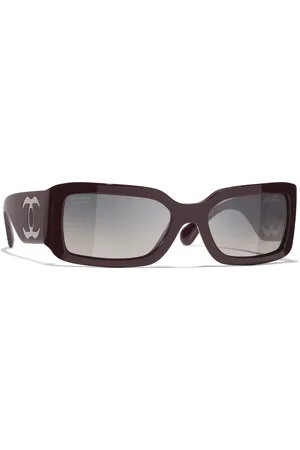 CHANEL Woman Sunglasses Rectangle Sunglasses CH5526 - Frame color: Aubergine, Lens color: