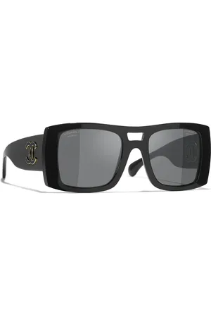 CHANEL Woman Sunglasses Square Sunglasses CH5539 - Frame color: Black, Lens color: