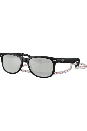 Ray-Ban Unisex Sunglasses RB9052S New Wayfarer Kids Summer Capsule - Frame color: Rubber Black, Lens color: