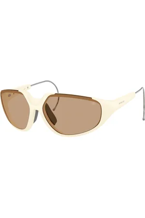 Moncler Unisex Sunglasses ME8008 LASZER - Frame color: Matt Butter, Lens color: