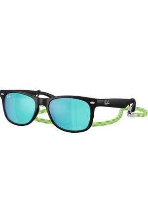 Ray-Ban Unisex Sunglasses RB9052S New Wayfarer Kids Summer Capsule - Frame color: Rubber Black, Lens color: