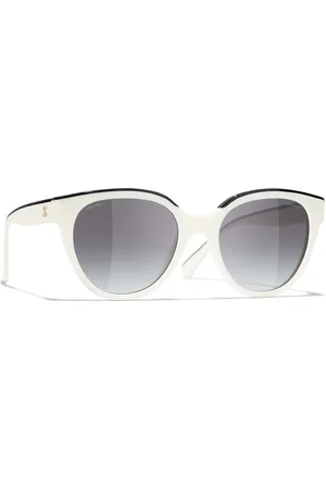 CHANEL Woman Sunglasses Square Sunglasses CH5414A - Frame color: White, Lens color: