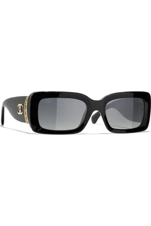 CHANEL Woman Sunglasses Rectangle Sunglasses CH5534A - Frame color: Black, Lens color: