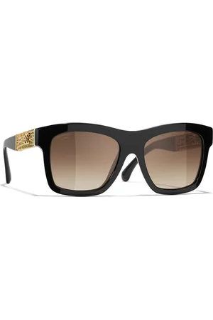 CHANEL Woman Sunglasses Square Sunglasses CH5533A - Frame color: Black, Lens color:
