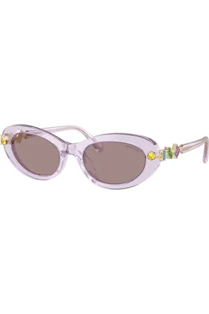 Swarovski Woman Sunglasses SK6042 - Frame color: Transparent Lilac, Lens color: