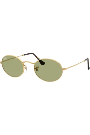 Ray-Ban Unisex Sunglasses RB3547 Oval Metal Summer Capsule - Frame color: Arista Gold, Lens color: