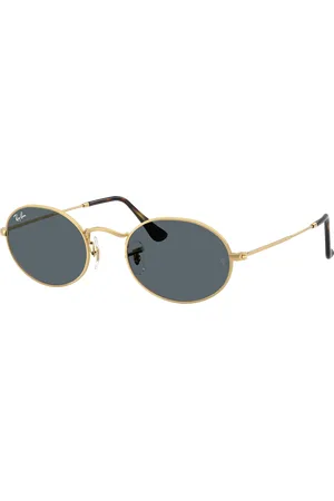 Ray-Ban Unisex Sunglasses RB3547N Oval Flat Lenses - Frame color: Arista Gold, Lens color: