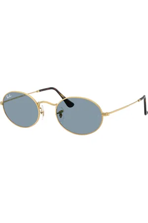 Ray-Ban Unisex Sunglasses RB3547 Oval Metal Summer Capsule - Frame color: Arista Gold, Lens color: