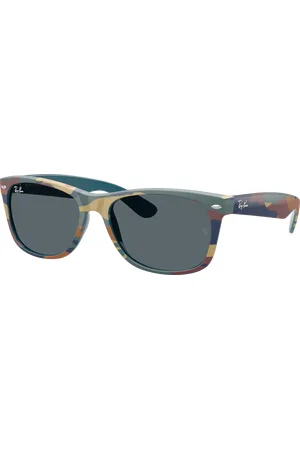 Ray-Ban Unisex Sunglasses RB2132 New Wayfarer Classic - Frame color: & Camuflage, Lens color: