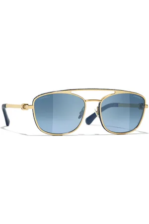 CHANEL Woman Sunglasses Pilot Sunglasses CH4290Q - Frame color: Gold, Lens color:
