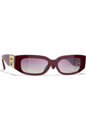 CHANEL Woman Sunglasses Rectangle Sunglasses CH5544A - Frame color: Red, Lens color: