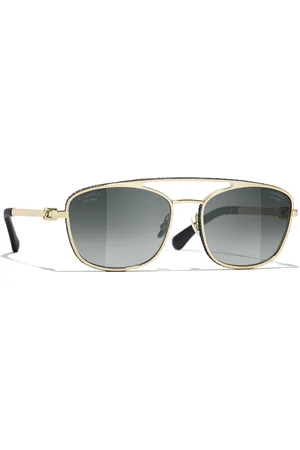 CHANEL Woman Sunglasses Pilot Sunglasses CH4290Q - Frame color: Pale Gold, Lens color: